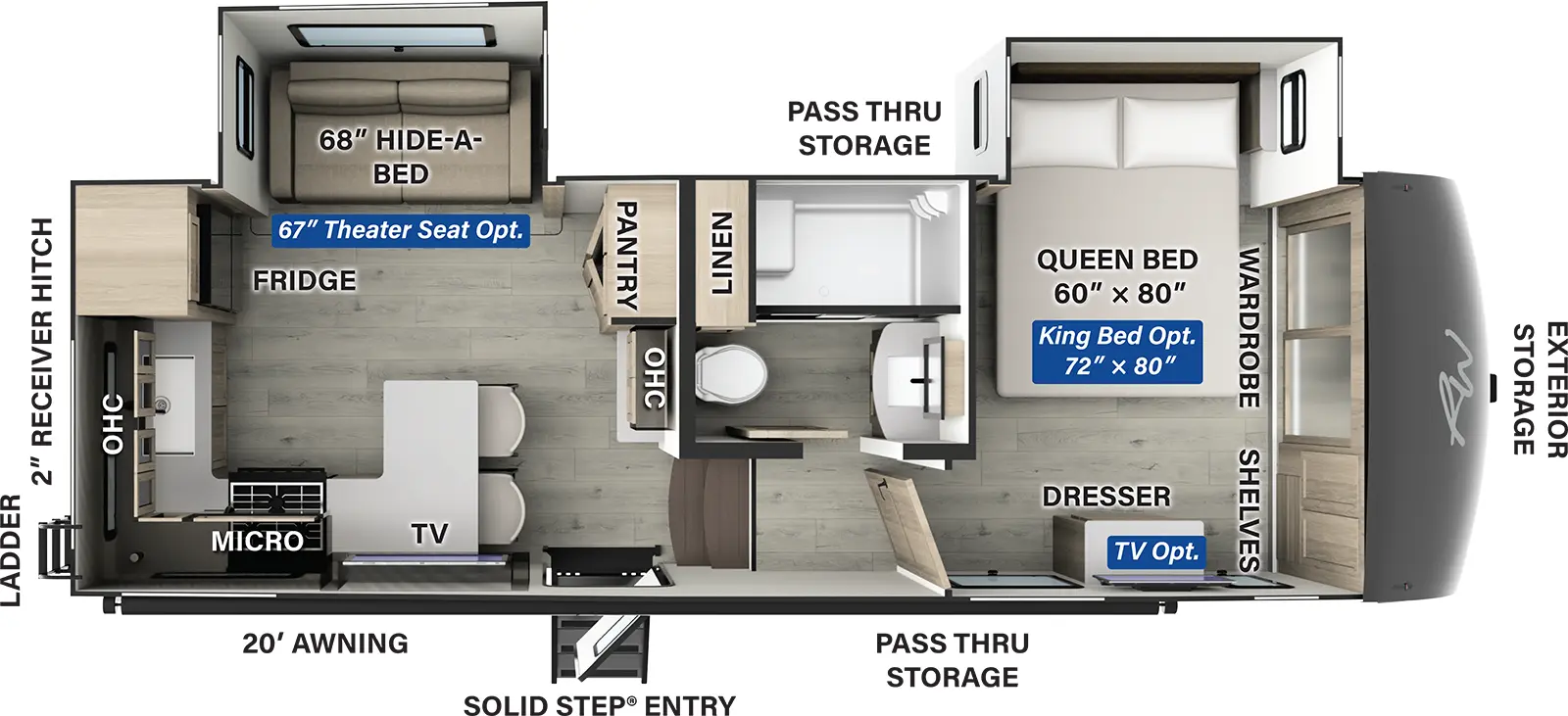 Rockwood Signature Fifth Wheels R281RK Floorplan